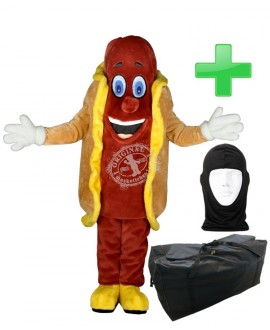 Kostüm Hotdog + Tasche "XL" + Hygiene Maske (Hochwertig)