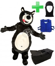 Kostüm Bär 26 + Kühlweste "Blue M24" + Tasche "Star" + Hygiene Maske (Hochwertig)