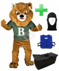 Kostüm Bulldogge 15 + Kühlweste "Blue M24" + Tasche "Star" + Hygiene Maske (Hochwertig)