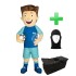 Kostüm Fußballer + Tasche "Star" + Hygiene Maske (Hochwertig)