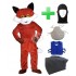 Kostüm Fuchs 6 + Kissen + Kühlweste "Blue M24" + Tasche "L" + Hygiene Maske (Hochwertig)