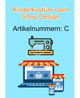 Kinderkostüm nach Shop Design mit Artikelnummern "C"