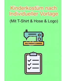 Kinderkostüm nach Individuelle Vorlage mit Zubehör & Logo