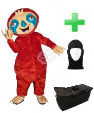 Kostüm Faultier + Tasche "Star" + Hygiene Maske (Hochwertig)