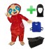 Kostüm Faultier + Kühlweste "Blue M24" + Tasche "Star" + Hygiene Maske (Hochwertig)