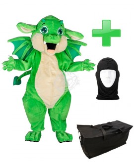 Kostüm Drache 17 + Tasche "Star" + Hygiene Maske (Hochwertig)