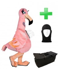 Kostüm Flamingo + Tasche "Star" + Hygiene Maske (Hochwertig)
