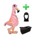 Kostüm Flamingo + Tasche "Star" + Hygiene Maske (Hochwertig)