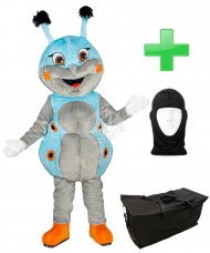 Kostüm Raupe + Tasche "Star" + Hygiene Maske (Hochwertig)