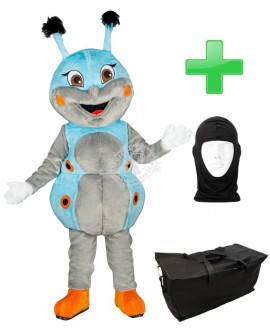 Kostüm Raupe + Tasche "Star" + Hygiene Maske (Hochwertig)