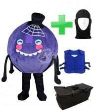 Kostüm Spinne + Kühlweste "Blue M24" + Tasche "XL" + Hygiene Maske (Hochwertig)