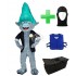 Kostüm Troll + Kühlweste "Blue M24" + Tasche "Star" + Hygiene Maske (Hochwertig)