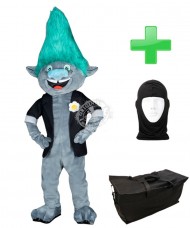 Kostüm Troll + Tasche "Star" + Hygiene Maske (Hochwertig)