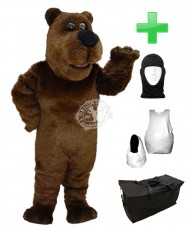Kostüm Grizzly Bär 3 + Haube + Kissen + Tasche (Professionell)