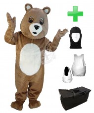 Kostüm Bär 15 + Haube + Kissen + Tasche (Professionell)