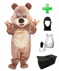 Kostüm Bär 14 + Haube + Kissen + Tasche (Professionell)