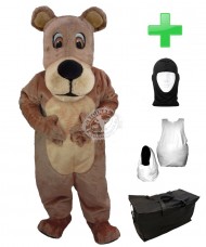 Kostüm Bär 16 + Haube + Kissen + Tasche (Professionell)