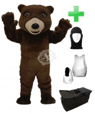 Kostüm Grizzly Bär 4 + Haube + Kissen + Tasche (Professionell)