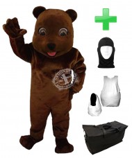 Kostüm Bär 5 + Haube + Kissen + Tasche (Professionell)
