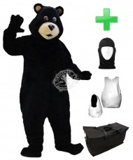 Kostüm Schwarz Bär 3 + Haube + Kissen + Tasche (Professionell)