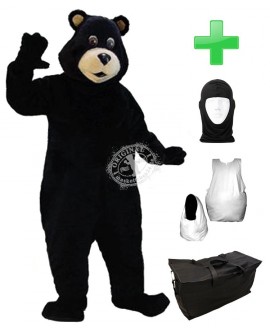 Kostüm Schwarz Bär 3 + Haube + Kissen + Tasche (Professionell)