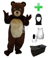 Kostüm Schwarz Bär 4 + Haube + Kissen + Tasche (Professionell)