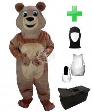 Kostüm Bär 14 + Haube + Kissen + Tasche (Werbefigur)