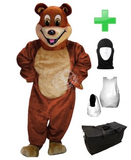 Kostüm Bär 6 + Haube + Kissen + Tasche (Werbefigur)