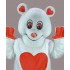 Maskottchen Bär mit Herz Kostüm (Werbefigur)
