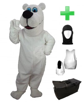 Kostüm Eisbär 10 + Haube + Kissen + Tasche (Professionell)