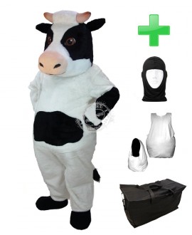 Kostüm Kuh 4 + Haube + Kissen + Tasche (Professionell)
