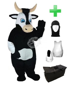 Kostüm Kuh 5 + Haube + Kissen + Tasche (Professionell)