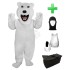 Kostüm Eisbär 8 + Haube + Kissen + Tasche (Werbefigur)