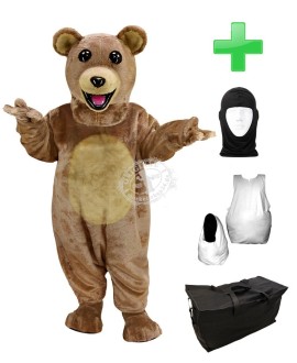 Kostüm Bär 3 + Haube + Kissen + Tasche (Werbefigur)