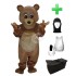Kostüm Bär 3 + Haube + Kissen + Tasche (Werbefigur)