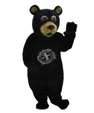 Maskottchen Schwarz Bär Kostüm 2 (Werbefigur)