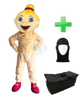 Kostüm Fußballerin 2a + Tasche "Star" + Hygiene Maske (Hochwertig)