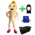 Kostüm Fußballerin 2a + Kühlweste "Blue M24" + Tasche "Star" + Hygiene Maske (Hochwertig)