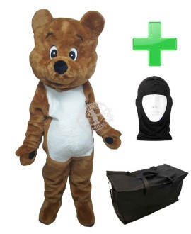 Kostüm Bär 16 + Tasche "Star" + Hygiene Maske (Hochwertig)