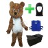 Kostüm Bär 16 + Kühlweste "Blue M24" + Tasche "Star" + Hygiene Maske (Hochwertig)