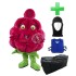 Kostüm Himbeere + Kühlweste "Blue M24" + Tasche "XL" + Hygiene Maske (Hochwertig)