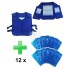Kostüm Kuh 8 + Kühlweste "Blue M24" + Tasche "Star" + Hygiene Maske (Hochwertig)