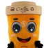 Kostüm Kaffee / Becher + Kühlweste "Blue M24" + Tasche "XL" + Hygiene Maske (Hochwertig)