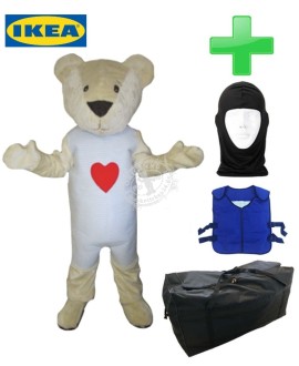 IKEA Kostüm "Fabler Björn" + Kühlweste "Blue M24" + Tasche "Star" + Hygiene Maske (Individuell)