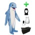 Kostüm Delfin 1 + Haube + Kissen + Tasche (Werbefigur)