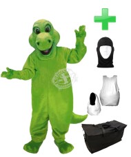 Kostüm Dinosaurier 2 + Haube + Kissen + Tasche (Werbefigur)