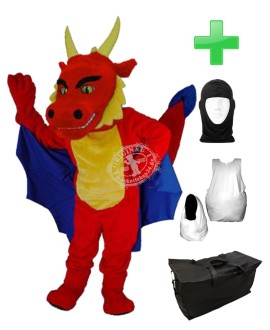 Kostüm Drache 8 + Haube + Kissen + Tasche (Professionell)