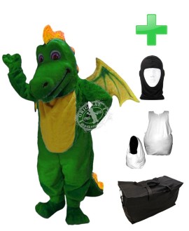 Kostüm Drache 12 + Haube + Kissen + Tasche (Werbefigur)