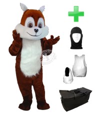 Kostüm Streifenhörnchen 4 + Haube + Kissen + Tasche (Professionell)