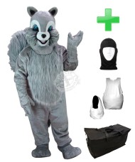Kostüm Eichhörnchen 1 + Haube + Kissen + Tasche (Werbefigur)